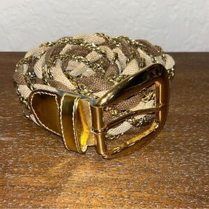 Luigi Lanatta Designs Metallic Braided Statement Belt